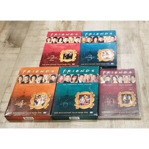 Friends DVD Lot of 5 TV Seasons 2 3 4 6 10 VG Tested Working Fast Ship